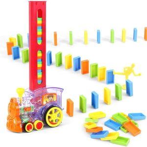 fun & educational domino rally electric train set for kids